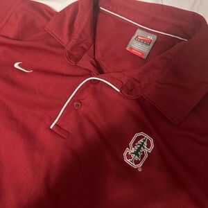 Nike Stanford Cardinal Polo Shirt Men's XL Red Dri-FIT college football